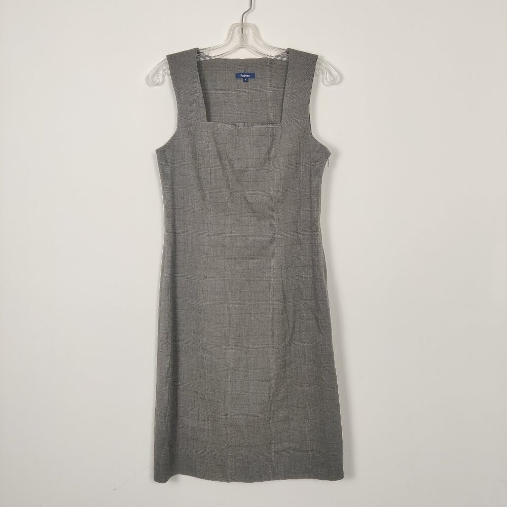 Reitmans Women's Midi Dress Square Neck in Gray Size 3 Office Business Casual